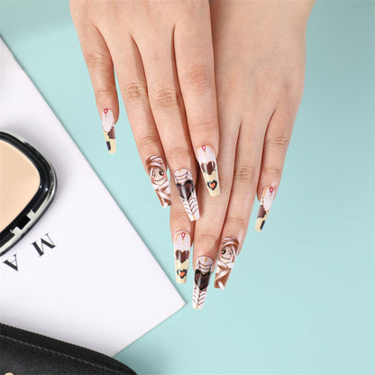 Stylish artificial nails in abstract design Acalora