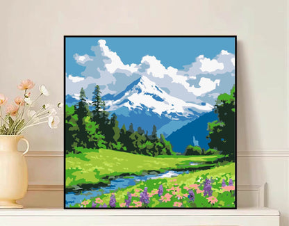 Scenic Mountain Landscape Canvas Art