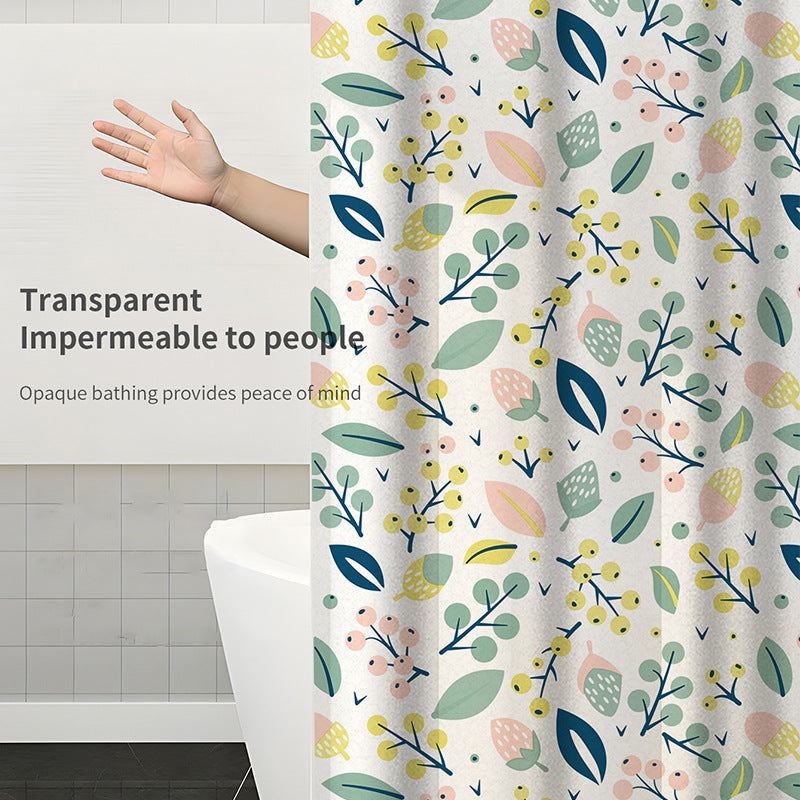 Floral Print Shower Curtain