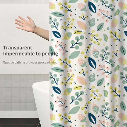Floral Print Shower Curtain