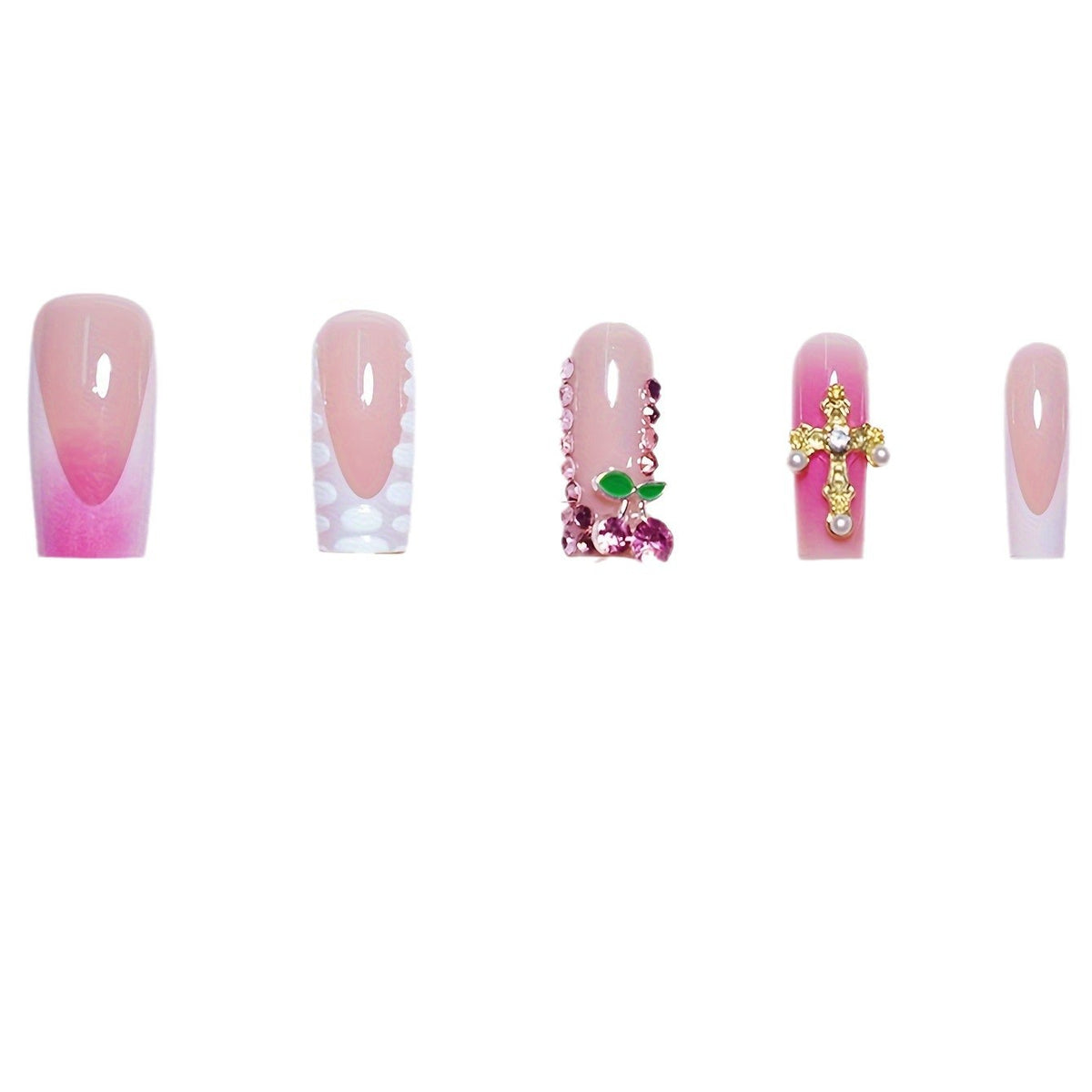 Ornate Decorative Press-On Nail Set Acalora