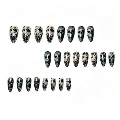 Artistic Skull-Themed Nail Art Acalora 1788155651
