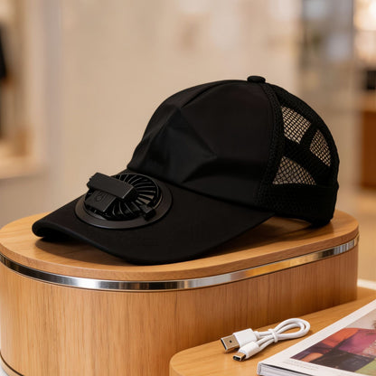 Women's Multifunctional Cooling Cap with Integrated Fan Karnz