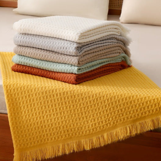 Luxurious Textured Knit Throw Blanket