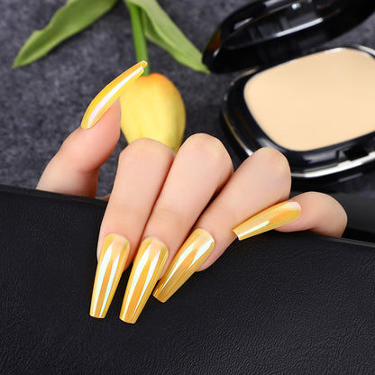 Artifical nails in modern holographic design Acalora