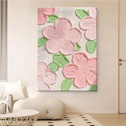 Textured Floral Canvas Wall Art