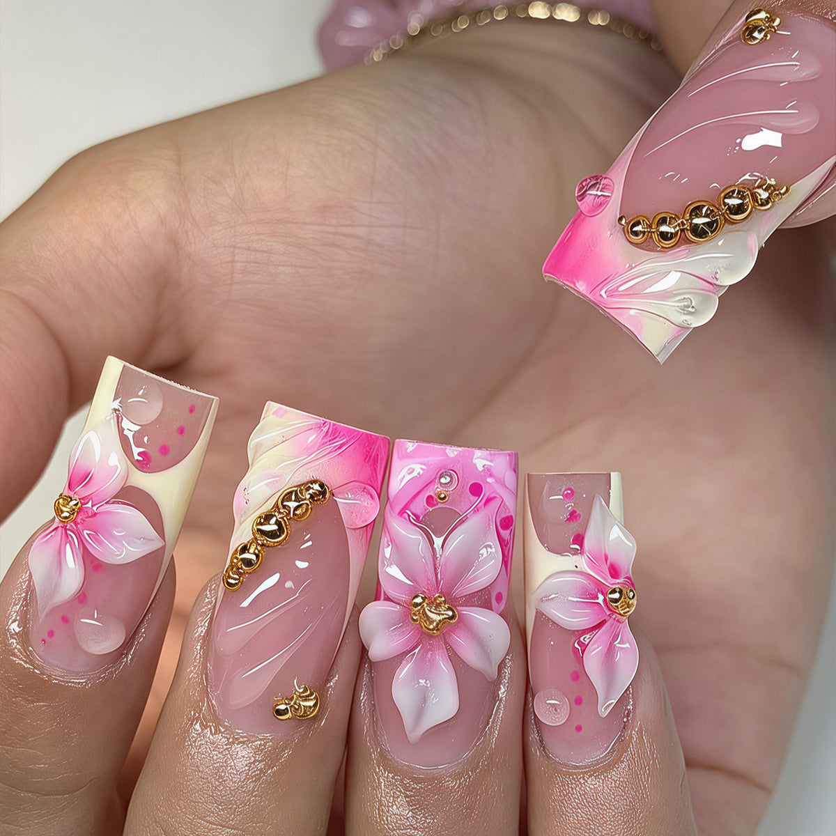 Artistic Floral Nail Art Design Set Acalora