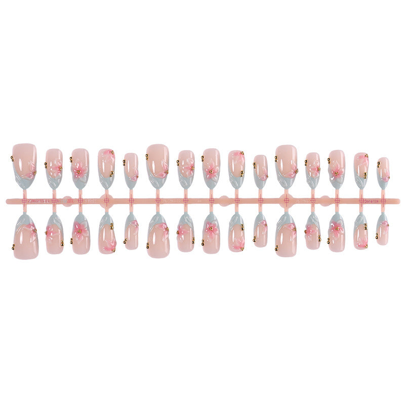 Premium Floral Press-On Nail Set Acalora