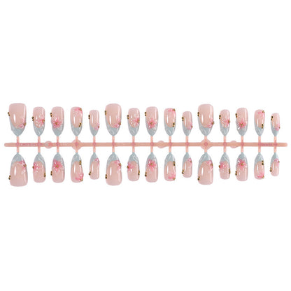 Premium Floral Press-On Nail Set Acalora