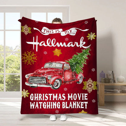 Holiday-Themed Fleece Throw Blanket