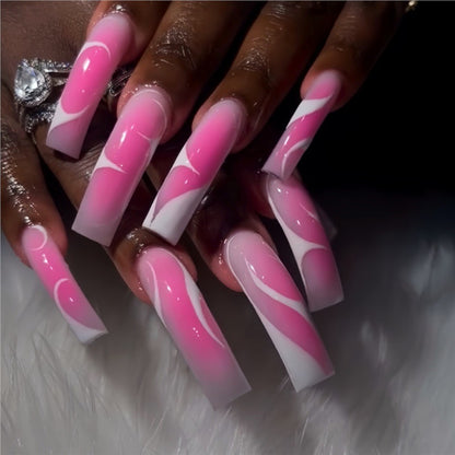 Artistic Marble Design Press-On Nails Acalora