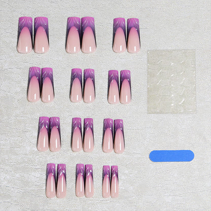Artificial nail set with elegant 3D leaf design Acalora