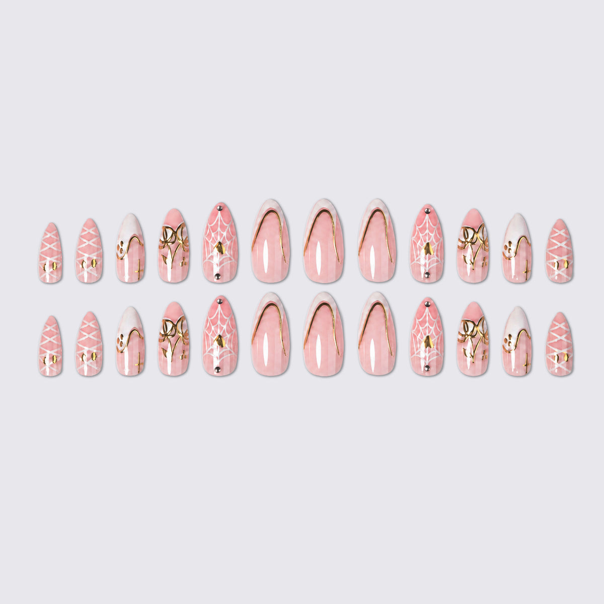 Artistic Halloween Themed Press-On Nail Set Acalora