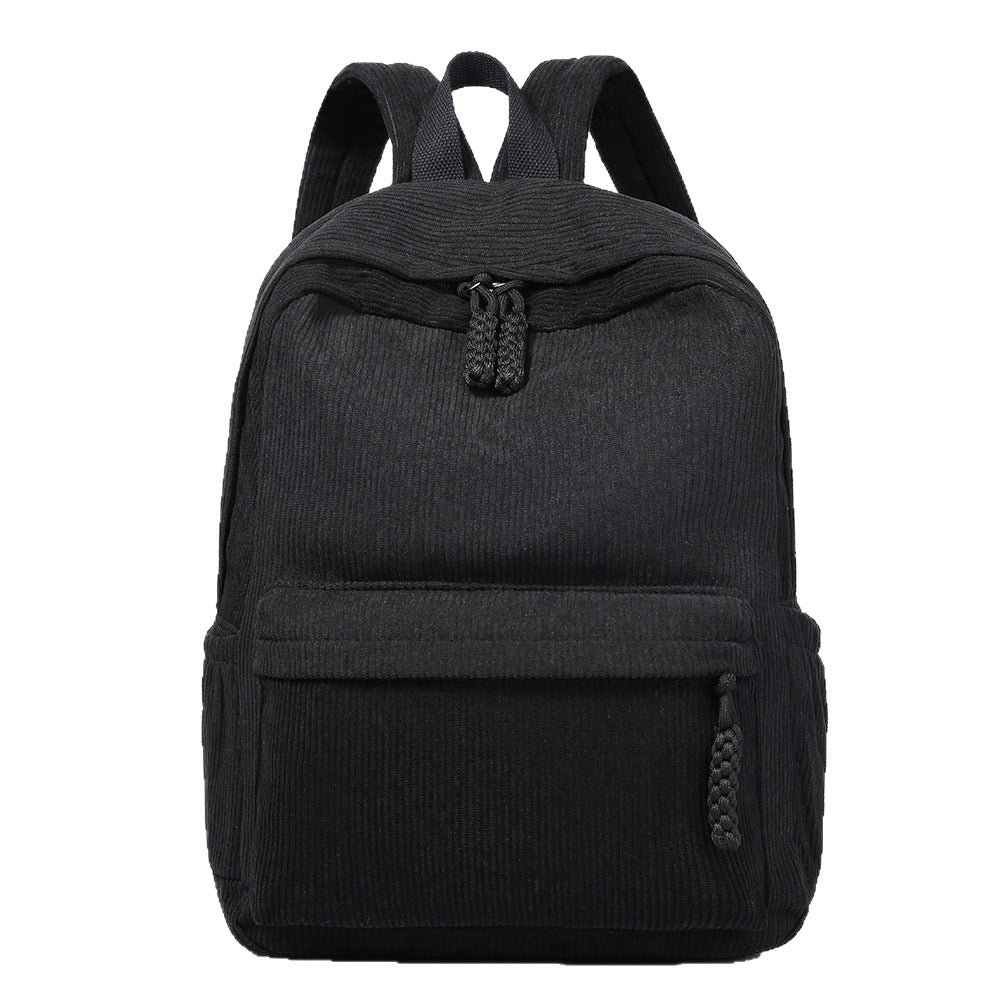 Textured Fabric Multi-Compartment Backpack Acalora