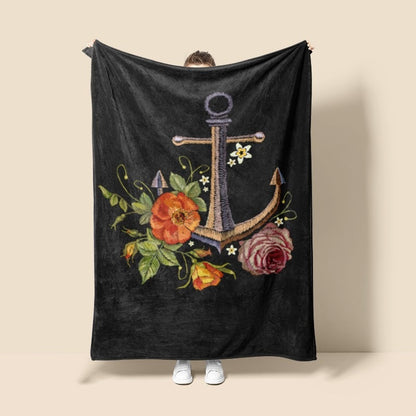 Artistic Skull-Themed Fleece Blanket