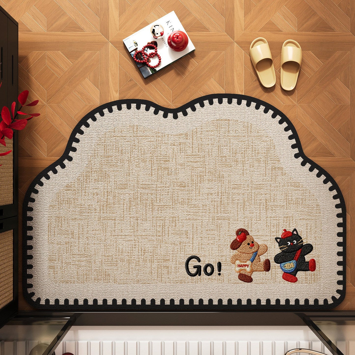 Charming Cat-Themed Door Mat