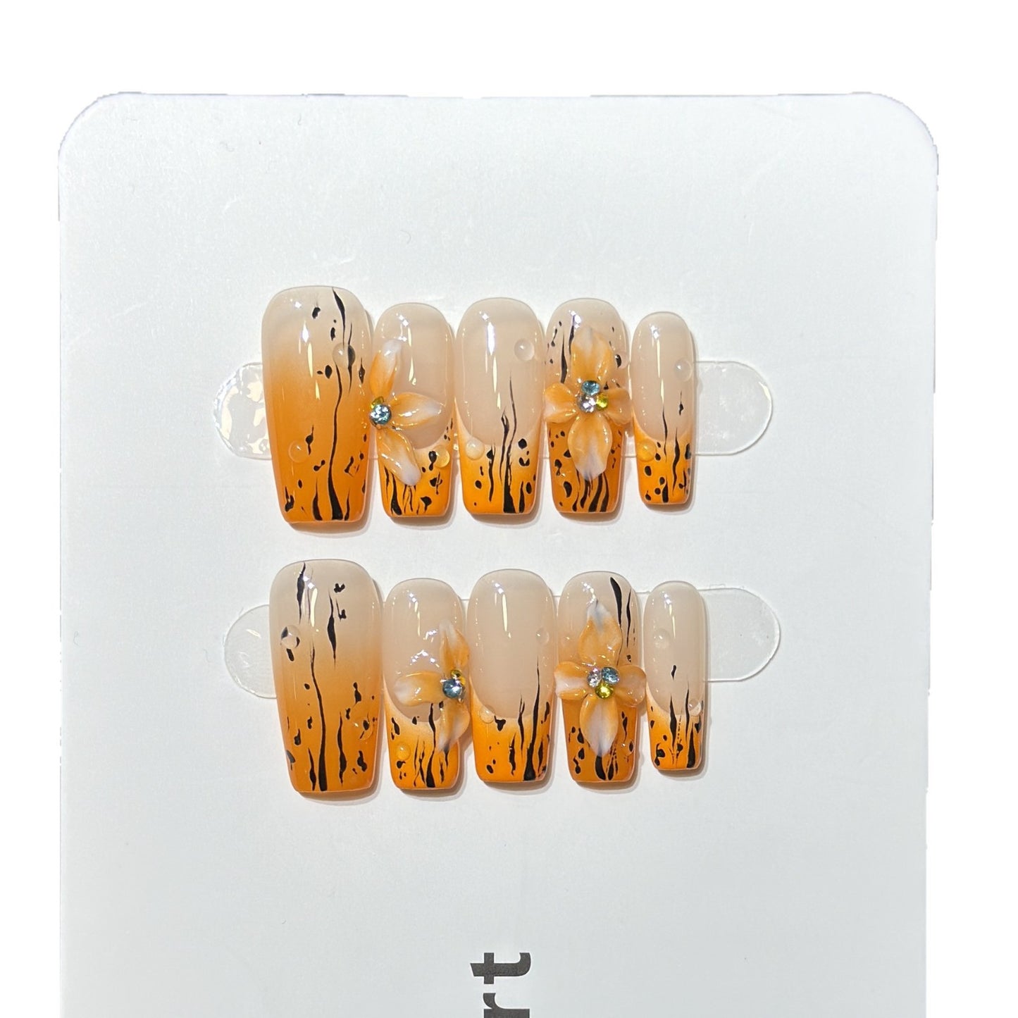 Floral Ombre Press-On Nail Set Acalora