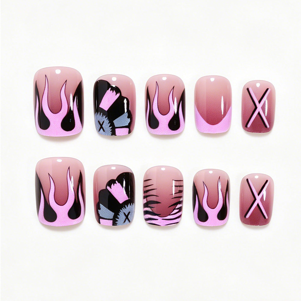 Artistic Long Nail Design Tips with Unique Patterns Acalora