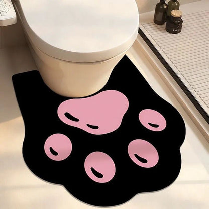 Novelty Pet Paw Bathroom Mat