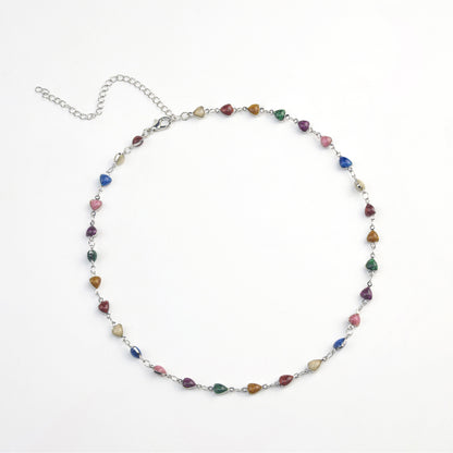 Heart-Shaped Beaded Anklet Acalora