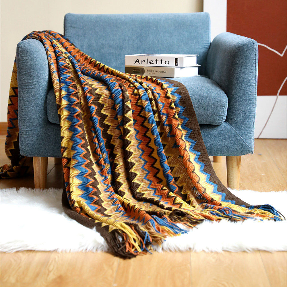 Zigzag Weave Throw Blanket