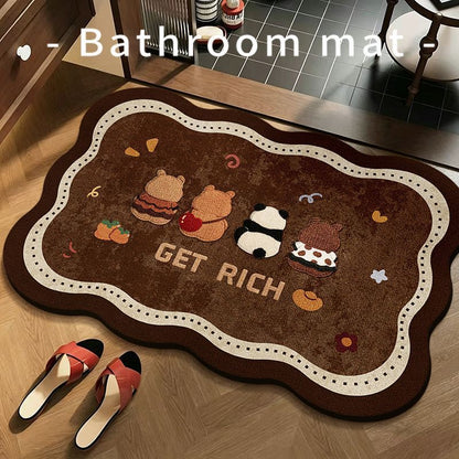 Playful Cartoon Bath Mat