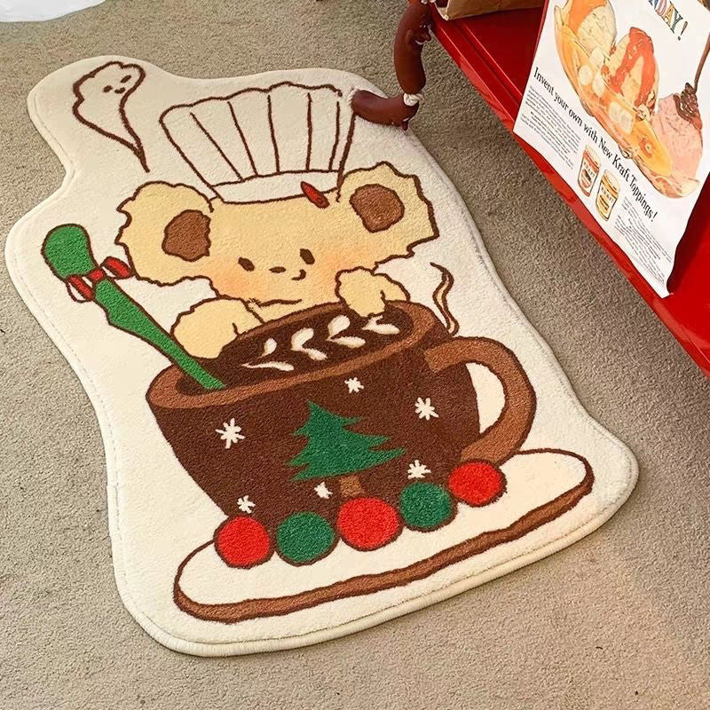 Decorative Holiday-Themed Bath Mat
