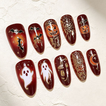 Halloween-Themed Decorative Press-On Nails Acalora