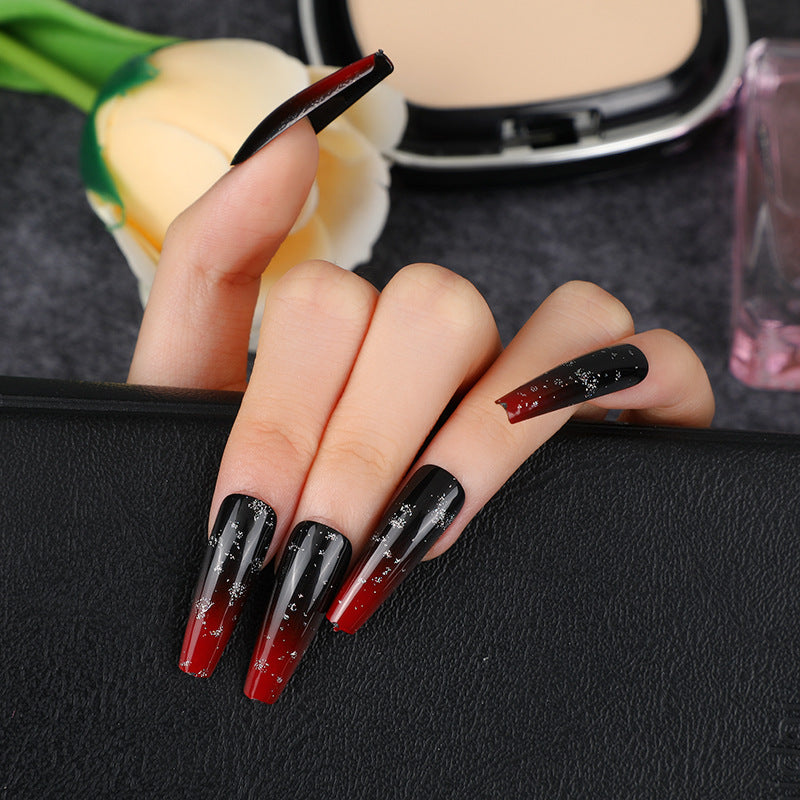 Elegant artificial nails with gold accents Acalora