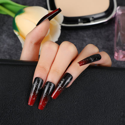 Elegant artificial nails with gold accents Acalora