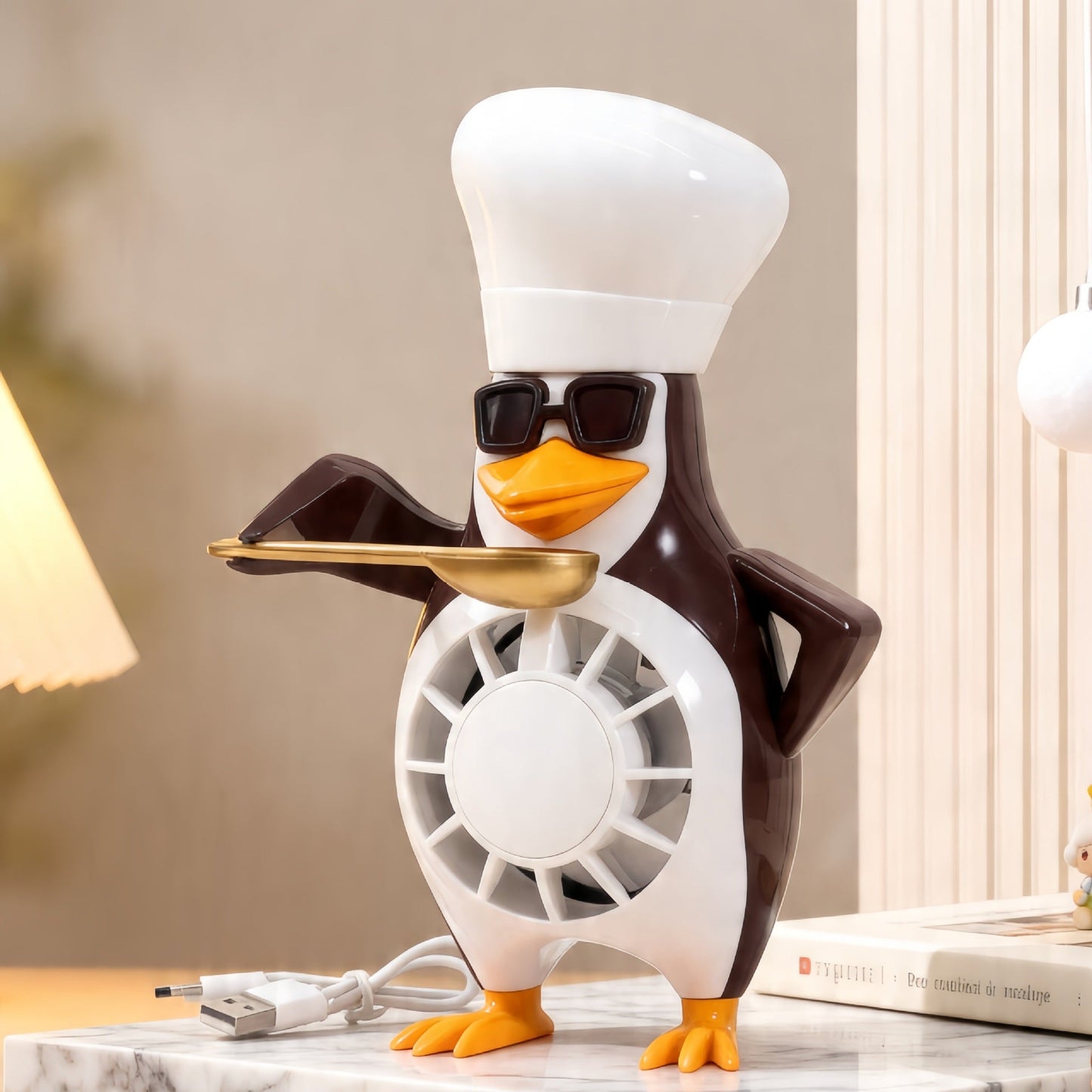 Unisex table fan in a clever penguin design Karnz
