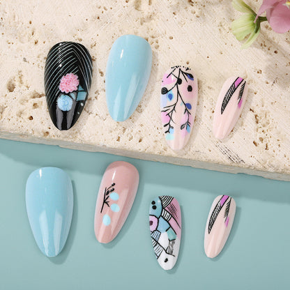 Artificial nails with floral accents Acalora
