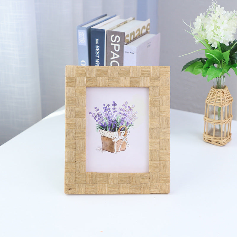 Artful Picture Frame Made of Natural Rattan Acalora