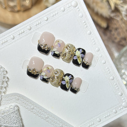 Decorative Floral Press-On Nail Art Set Acalora 1788223891