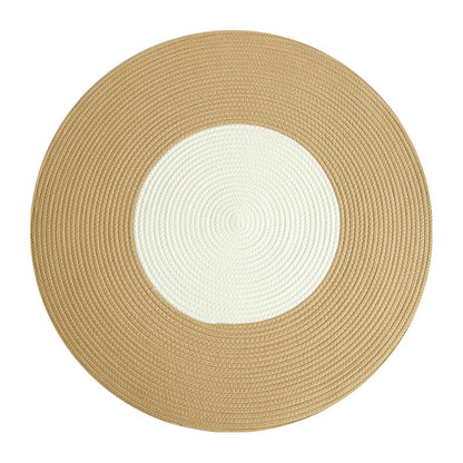 Round natural fiber rugs