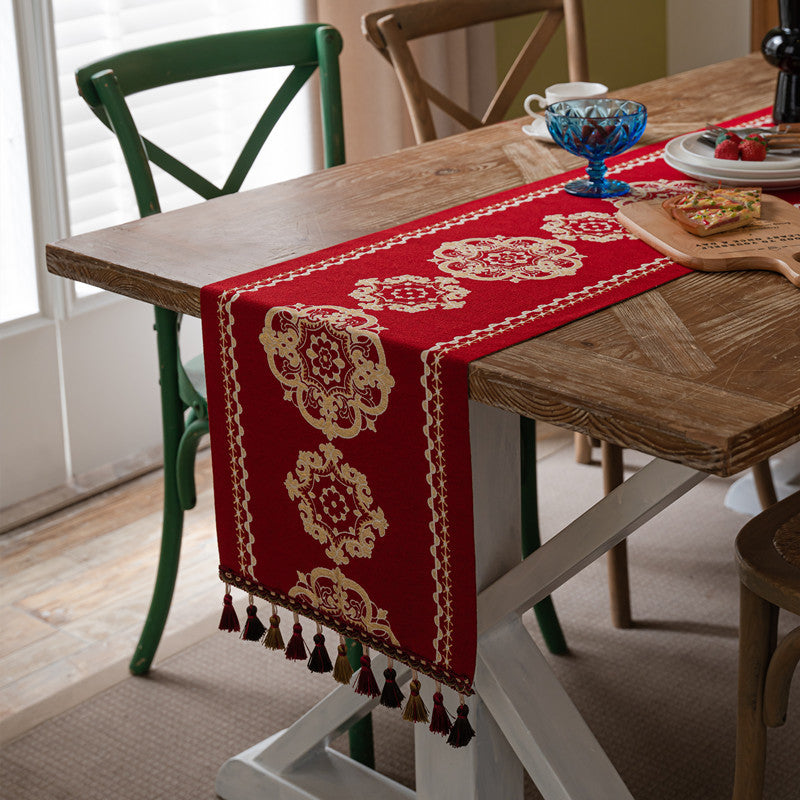 Ornate Tassel Table Runner