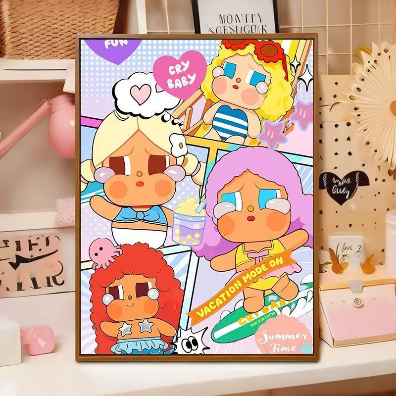 Playful Cartoon Illustration Wall Art