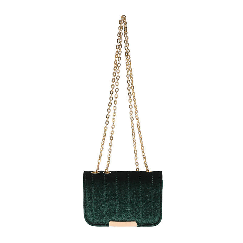 Elegant Quilted Velvet Crossbody Bag Acalora