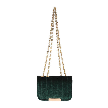 Elegant Quilted Velvet Crossbody Bag Acalora
