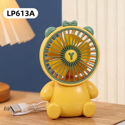 Women's Portable USB Handheld Fan with Cute Bear Motif Karnz