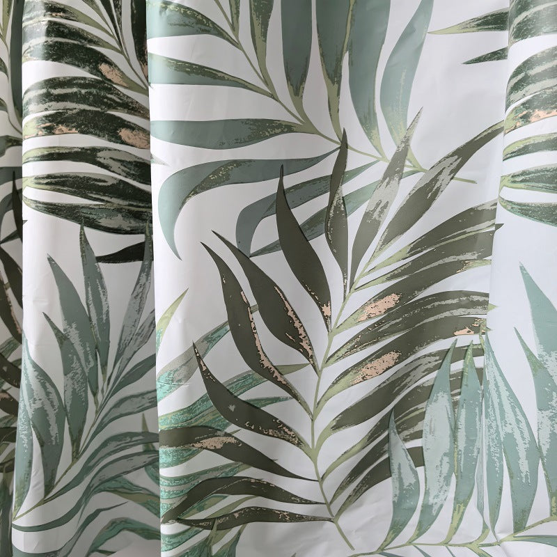 Tropical Leaf Design Shower Curtain