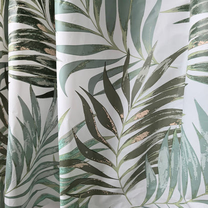Tropical Leaf Design Shower Curtain