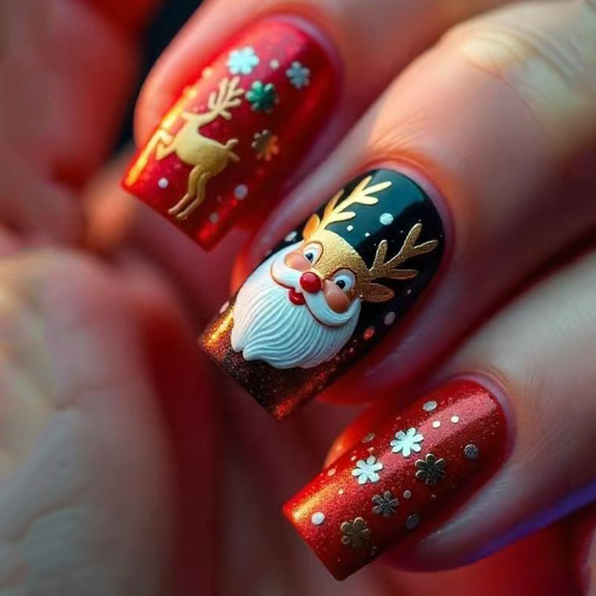 Christmas-Themed Nail Art Set Acalora