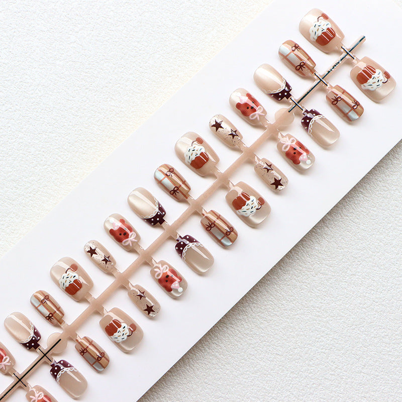 Whimsical Cupcake-Themed Press-On Nail Art Set Acalora