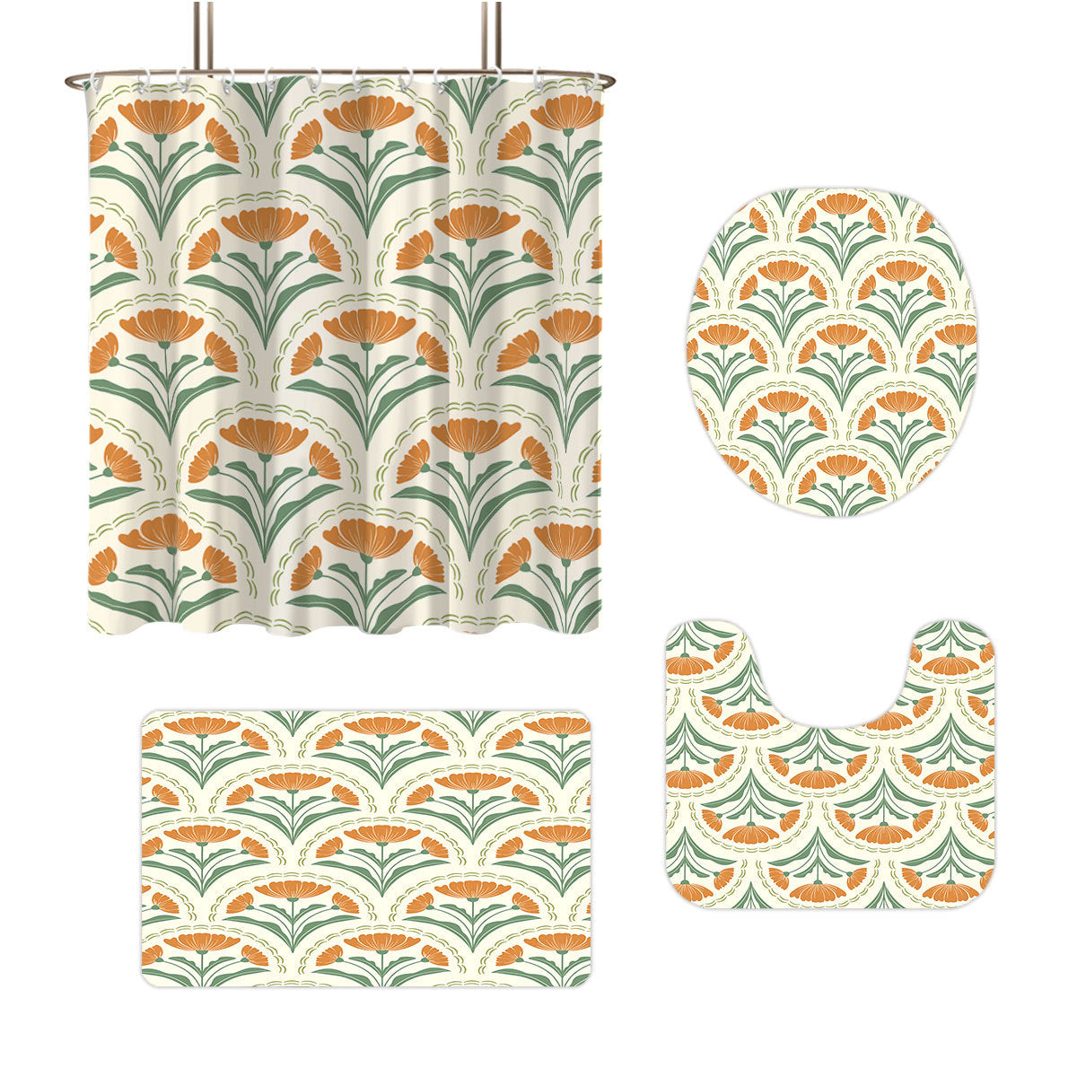 Bohemian-Themed Four-Piece Digital Bathroom Set