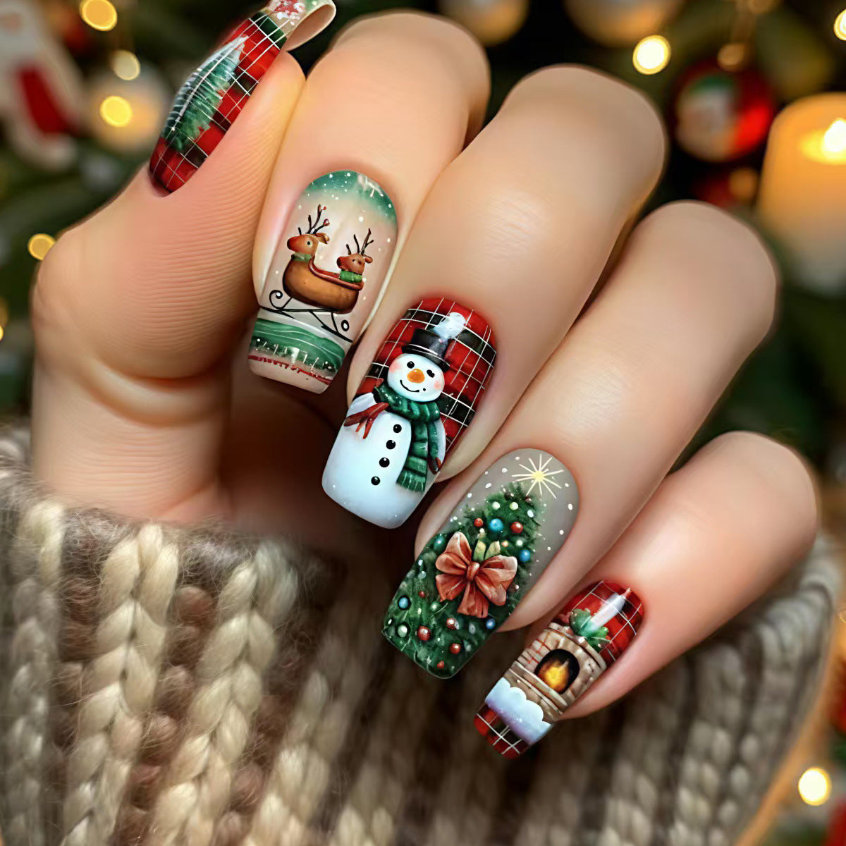 Holiday-Themed Nail Art Design Acalora