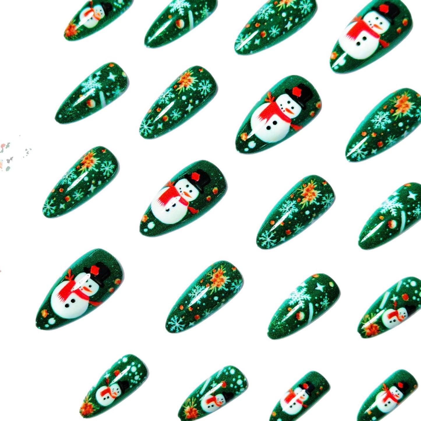 Festive Themed Snowman Nail Art Acalora