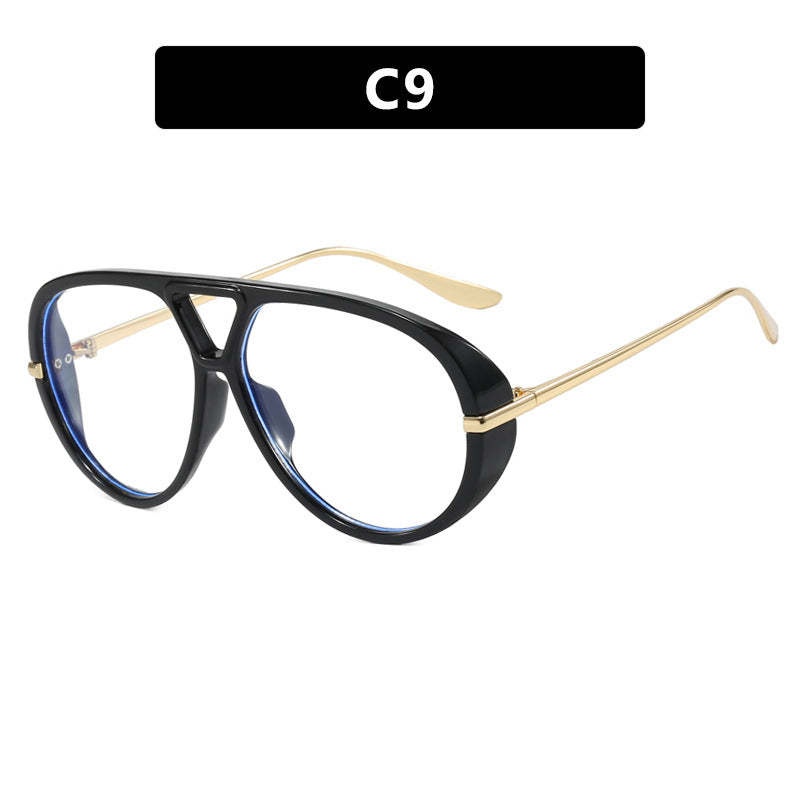 Women's oversized sunglasses with elegant plastic frame and mirrored lenses Karnz