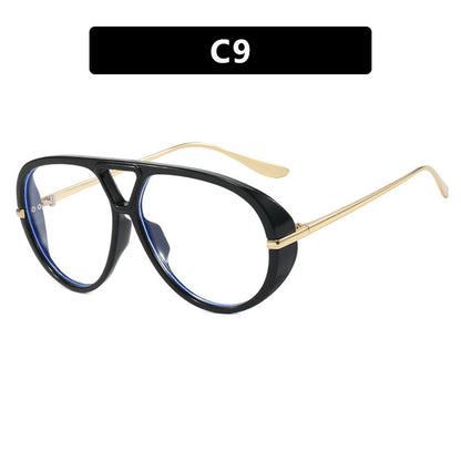 Women's oversized sunglasses with elegant plastic frame and mirrored lenses Karnz