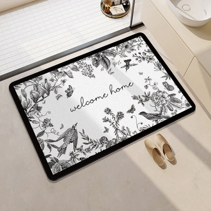 Playful Cat-Themed Bath Rug